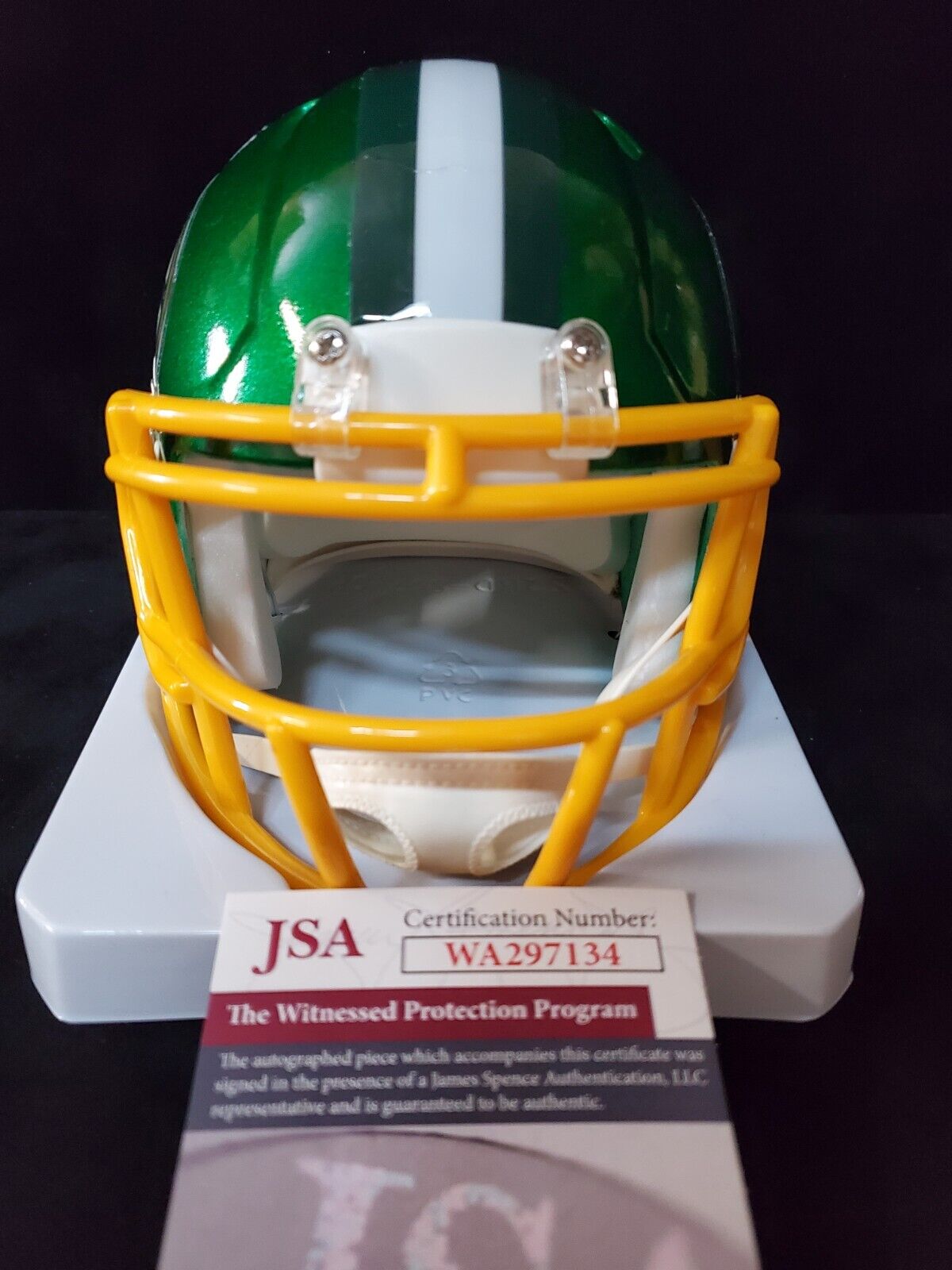 MVP Authentics Green Bay Packers Randall Cobb Autographed Signed Flash Mini Helmet Jsa Coa 117 sports jersey framing , jersey framing