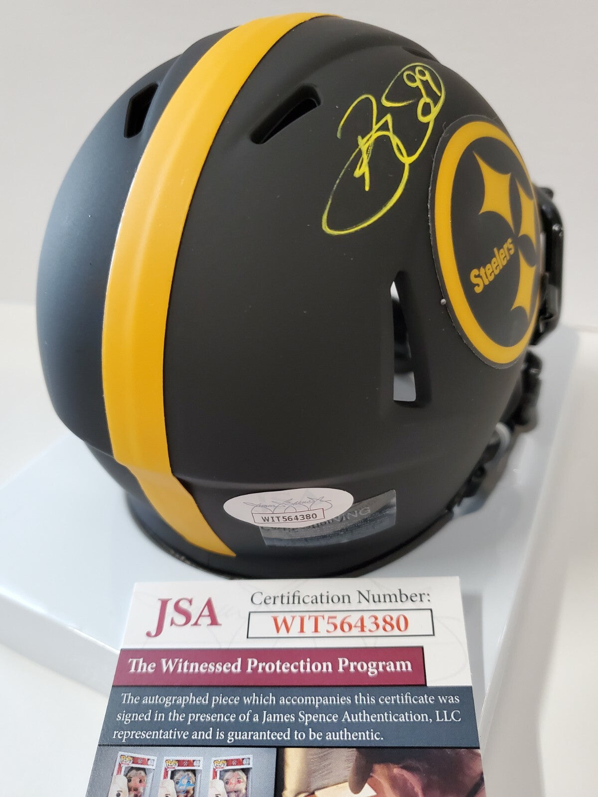 Pittsburgh Steelers Brett Keisel Autographed Signed Eclipse Mini Helmet Jsa Coa