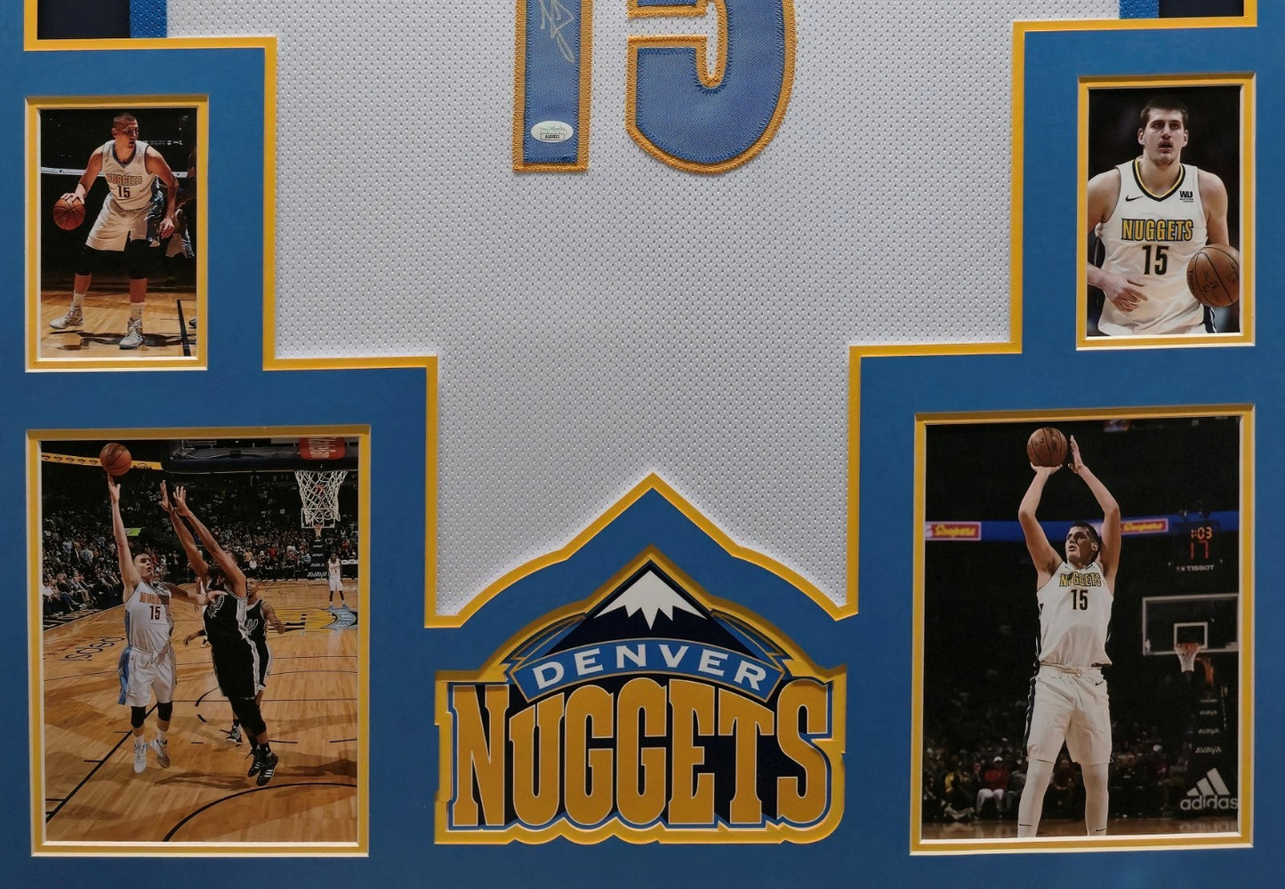 Framed Denver Nuggets Nikola Jokic Signed Autographed Jersey Jsa Coa