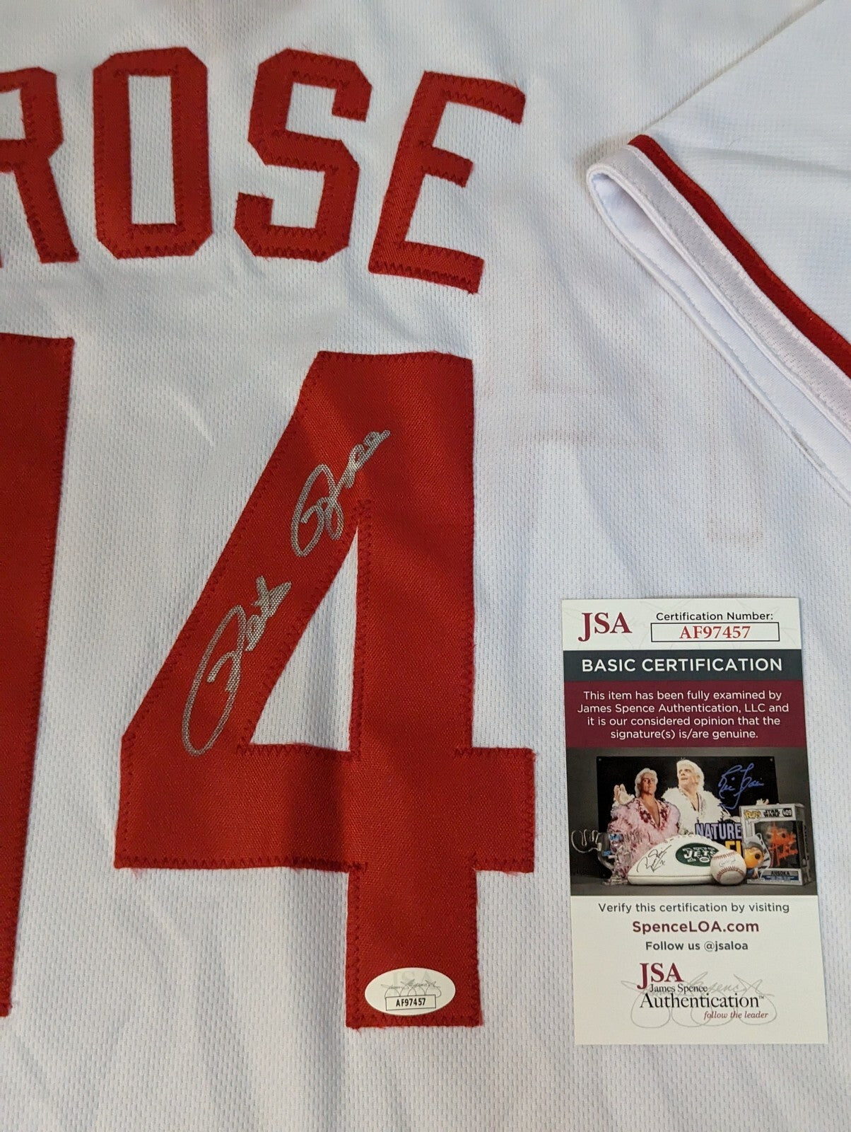 Cincinnati Reds Pete Rose Autographed Signed Custom Jersey Jsa Coa
