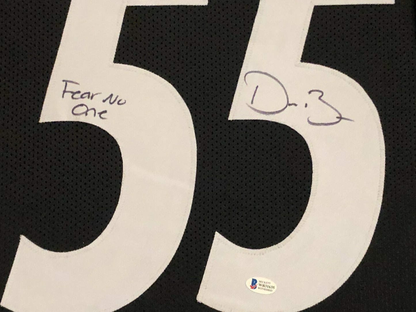 Framed Pittsburgh Steelers Devin Bush Autographed Signed Inscribe Jersey Bas Coa