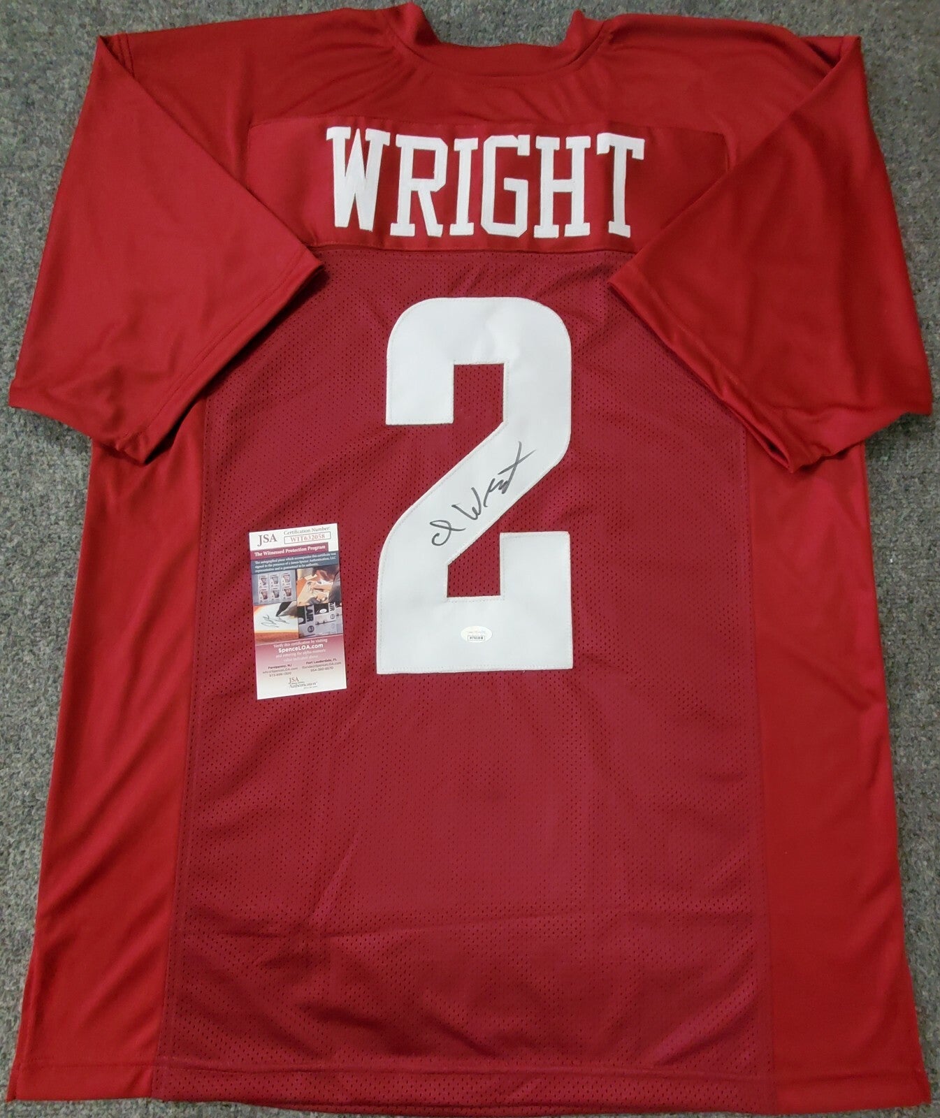Temple Owls Isaiah Wright Autographed Signed Jersey Jsa Coa