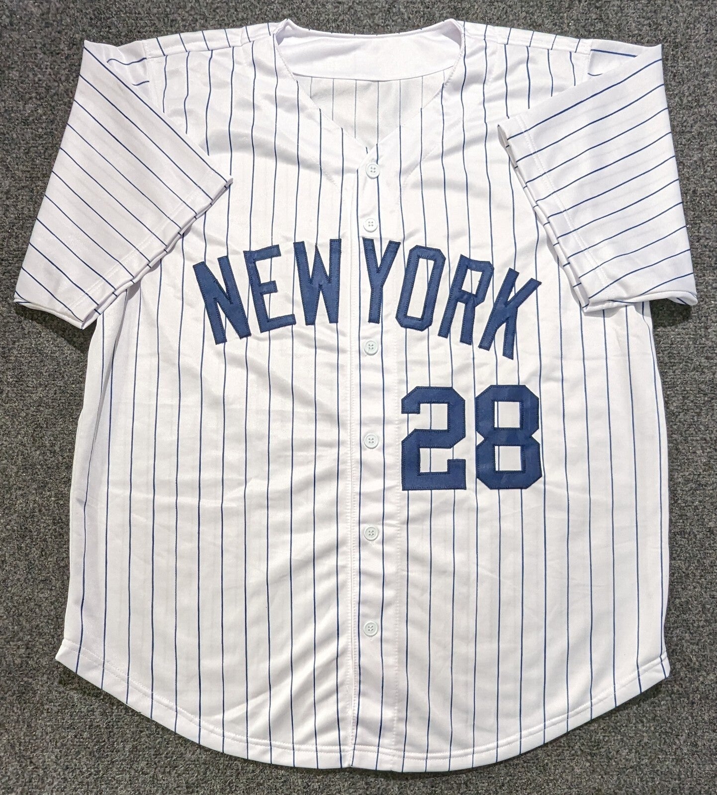 New York Yankees Albert "Sparky" Lyle  Signed Custom Jersey Beckett Holo