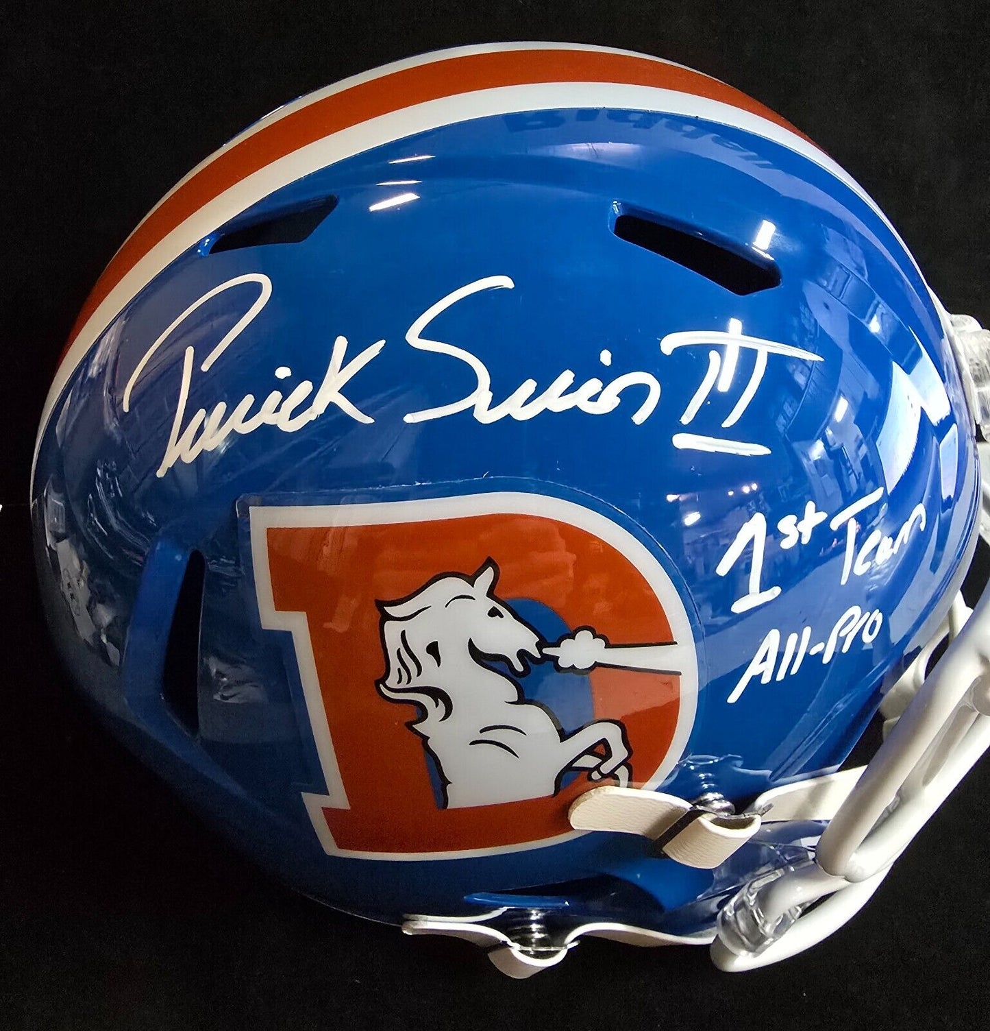 Denver Broncos Pat Surtain Ii Signed Insc Replica Full Size Helmet Beckett