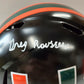 Greg Rousseau Signed Inscribed Miami Hurricanes Full Size Replica Helmet Jsa Coa