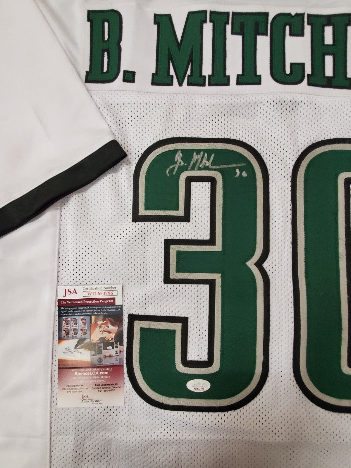 Philadelphia Eagles Brian Mitchell Autographed Signed Jersey Jsa  Coa