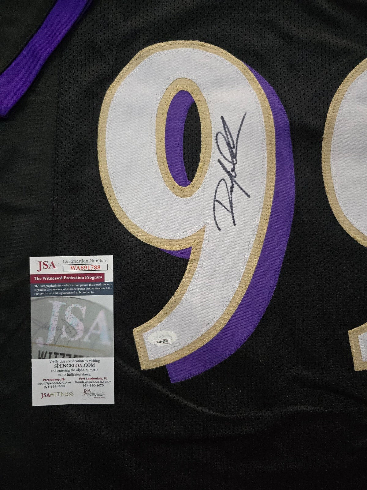 Baltimore Ravens Odafe Jayson Oweh Autographed Signed Jersey Jsa Coa  Old Gold