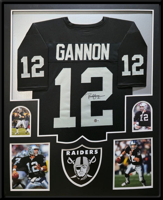 Framed Oakland Raiders Rich Gannon Autographed Signed Jersey Beckett Hologram