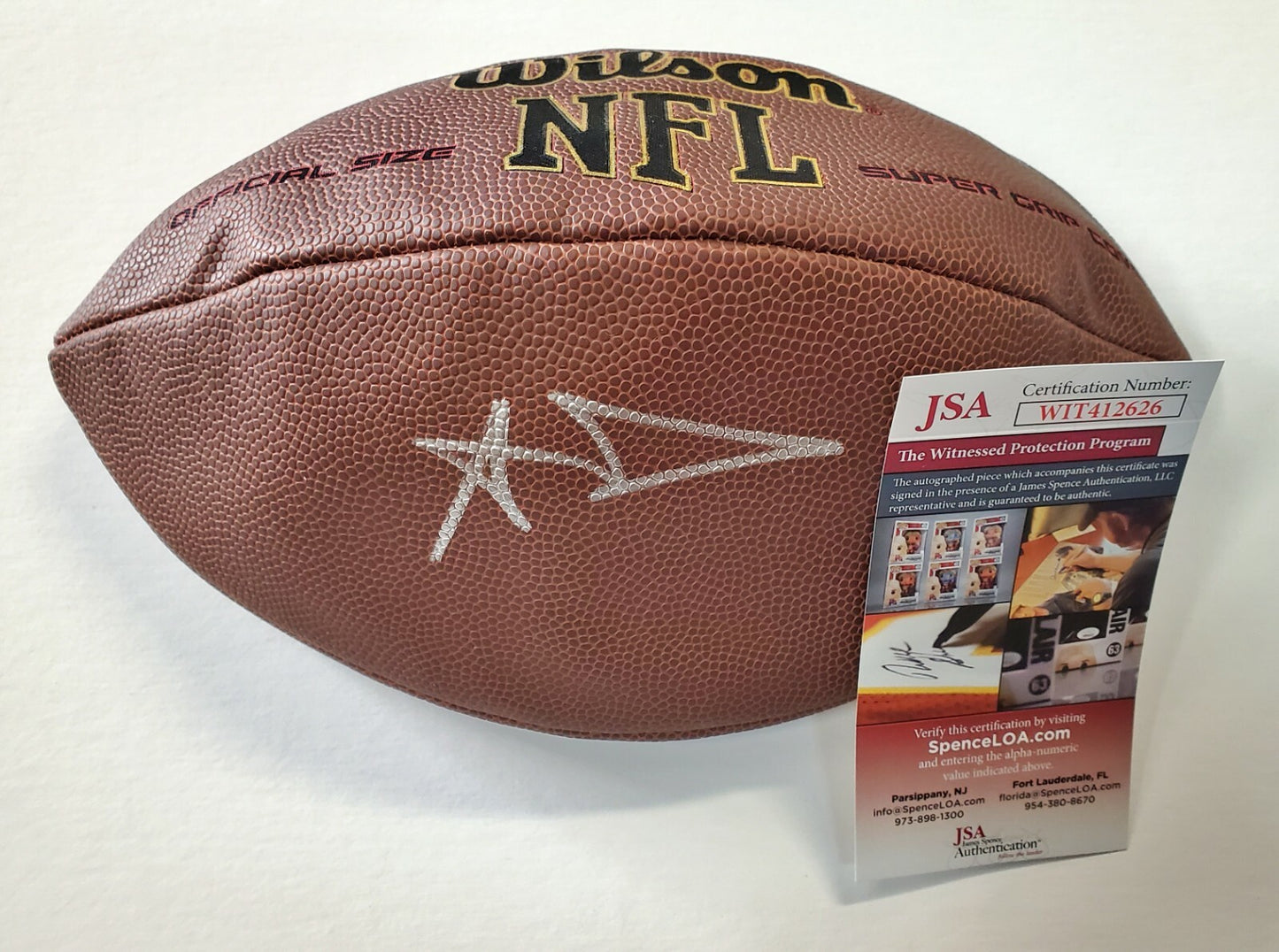 Los Angeles Rams Aaron Donald Autographed Signed Nfl Football Jsa Coa