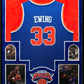 Suede Framed New York Knicks Patrick Ewing Autographed Jersey Steiner Hologram
