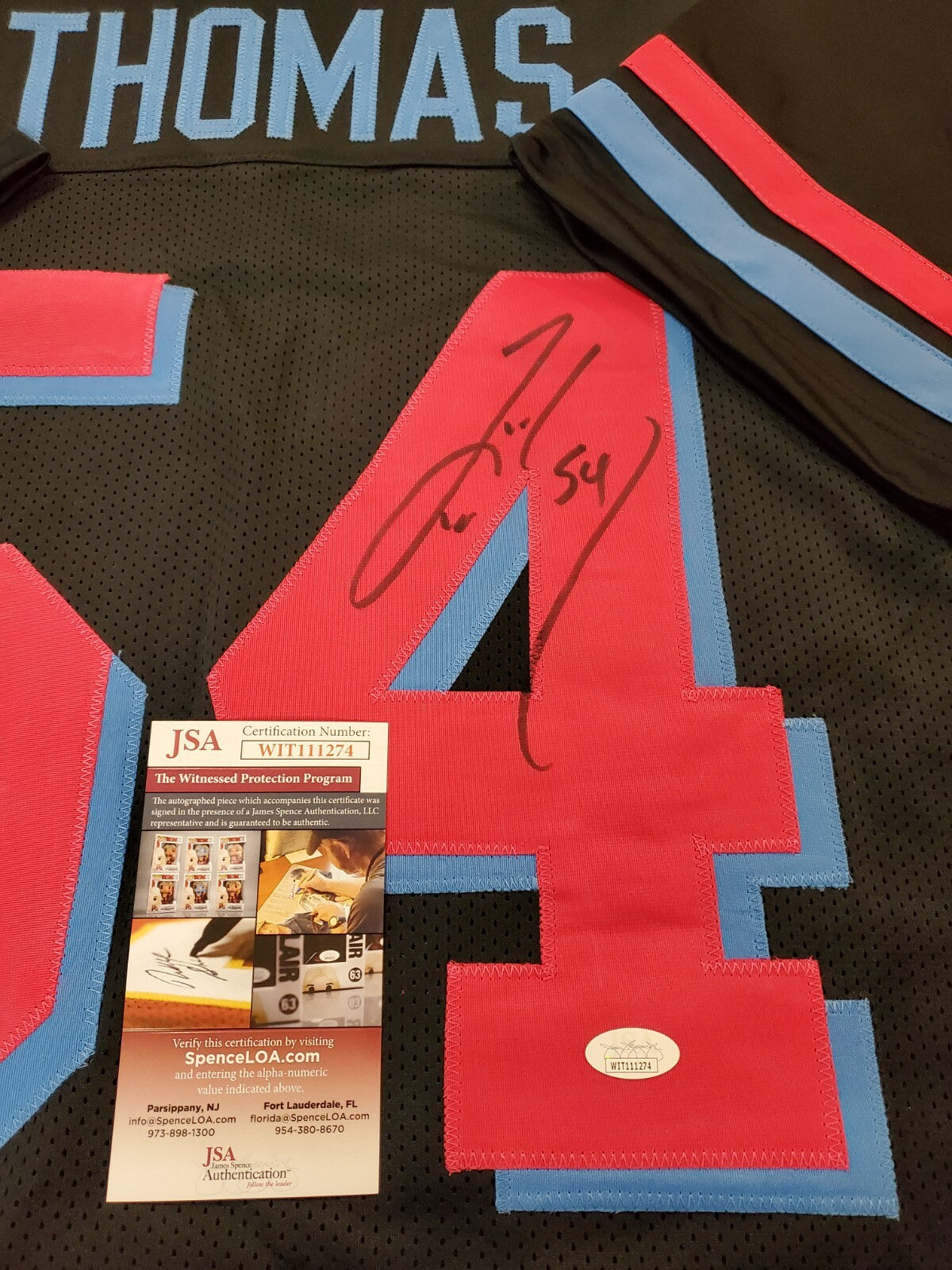 Miami Dolphins Zach Thomas Autographed Signed Miami Vice Jersey Jsa  Coa