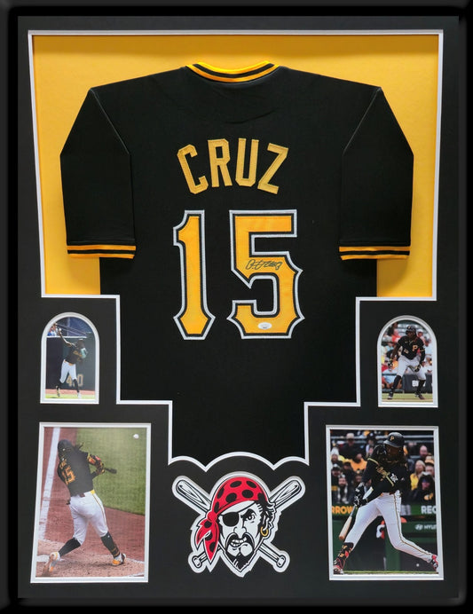 Framed Pittsburgh Pirates Oneil Cruz Autographed Signed Jersey Jsa Coa