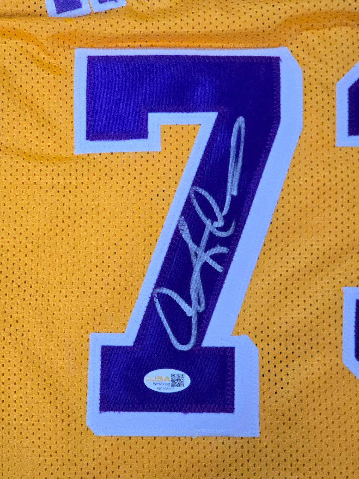 Los Angeles Lakers Dennis Rodman Autographed Signed Jersey Jsa Holo