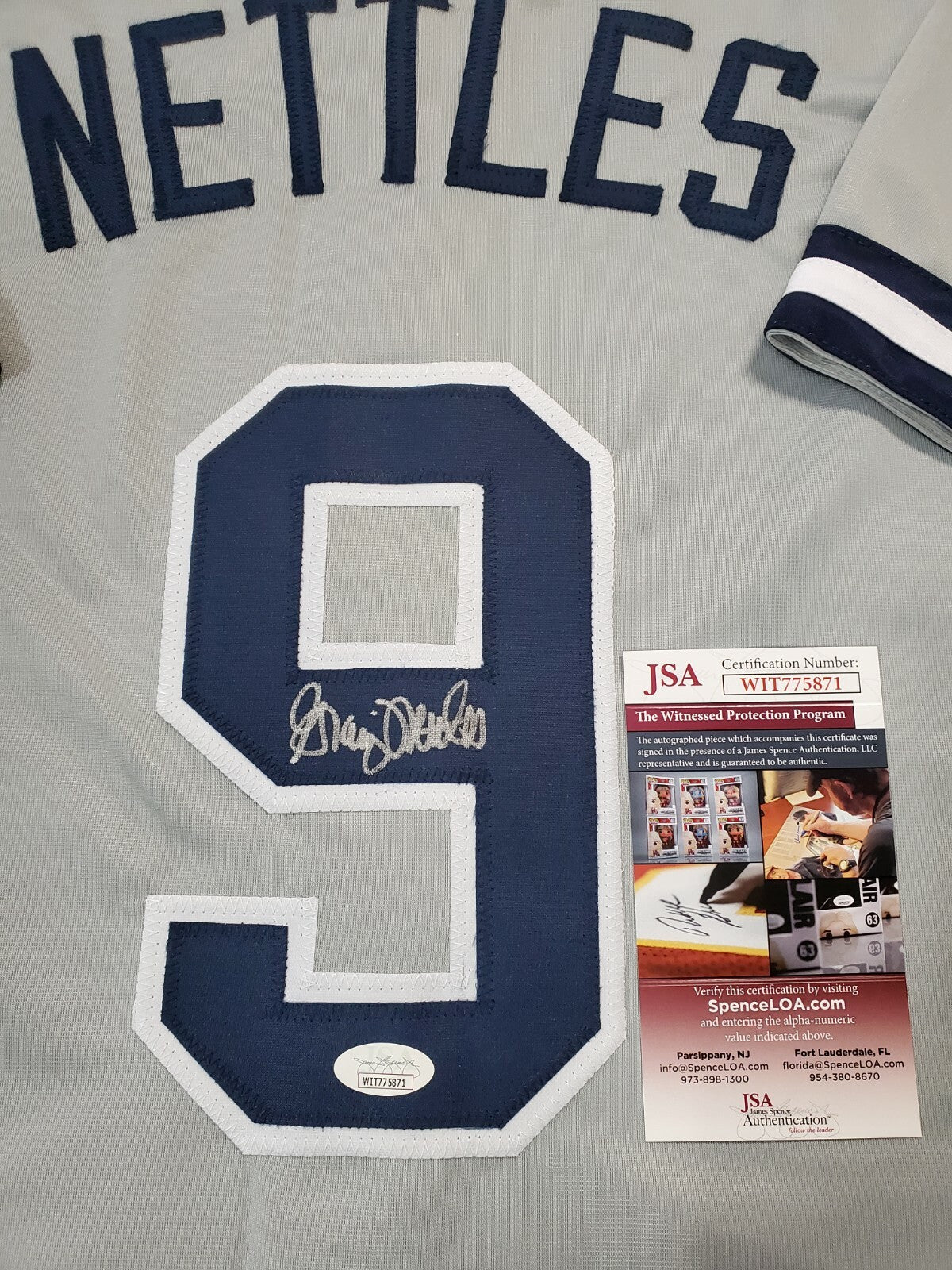 N.Y. Yankees Style Graig Nettles Autographed Signed Custom Jersey Jsa Coa