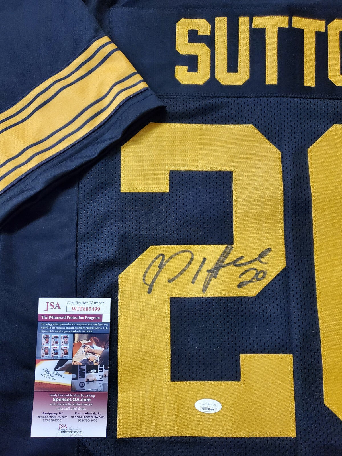 Pittsburgh Steelers Cam Sutton Autographed Signed Jersey Jsa  Coa