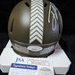 Pittsburgh Steelers Joey Porter Jr Autographed Salute Mini Helmet Jsa Coa