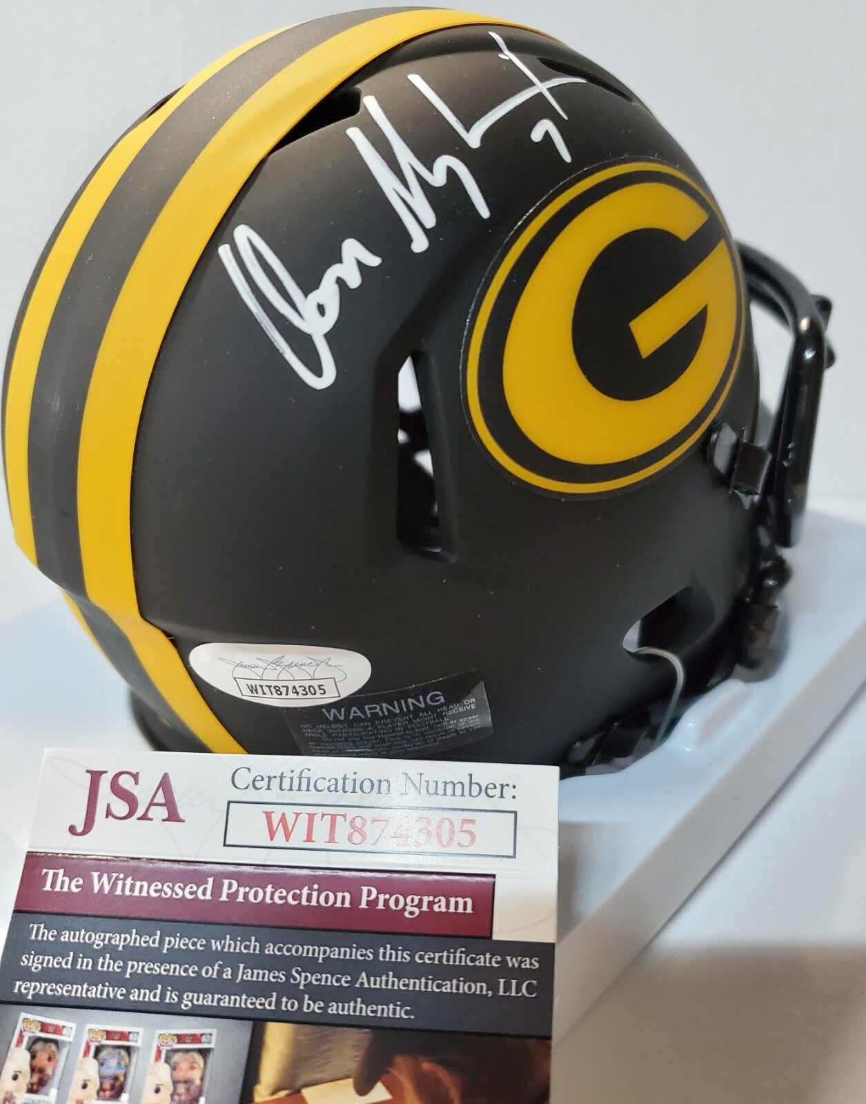 Don Majkowski Autographed Green Bay Packers Eclipse Mini Helmet Jsa Coa