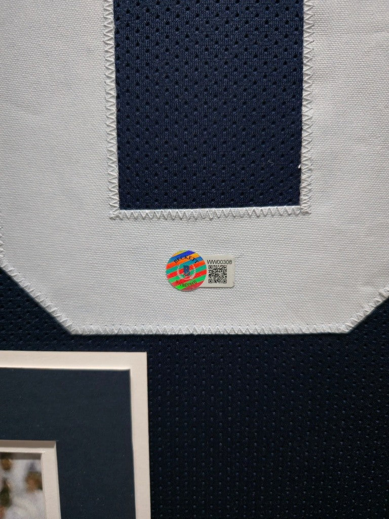 Framed Penn State Nittany Lions Pat Freiermuth Autographed Jersey Beckett Holo