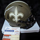 New Orleans Saints Bryan Bresee Signed Salute To Service Mini Helmet Jsa Coa