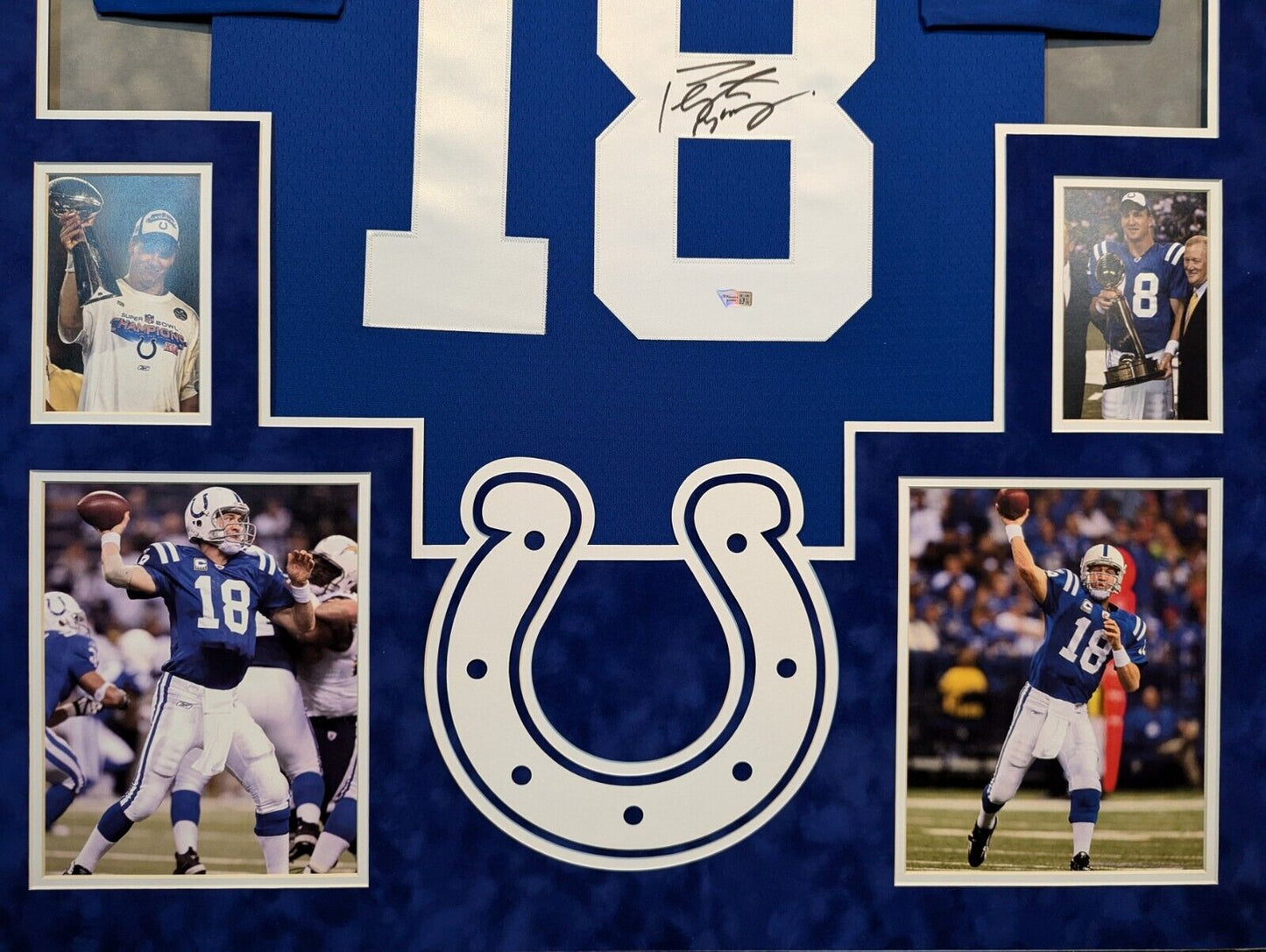 Framed In Suede Indianapolis Colts Peyton Manning Signed Jersey Fanatics Holo