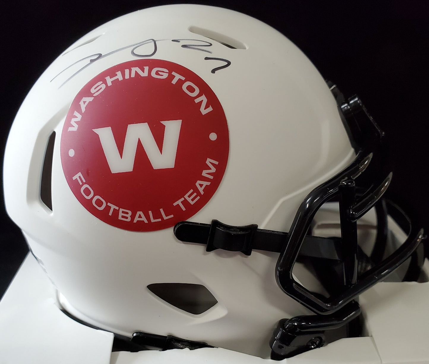 Washington Football Team Dyami Brown Autographed Lunar Mini Helmet Beckett Holo