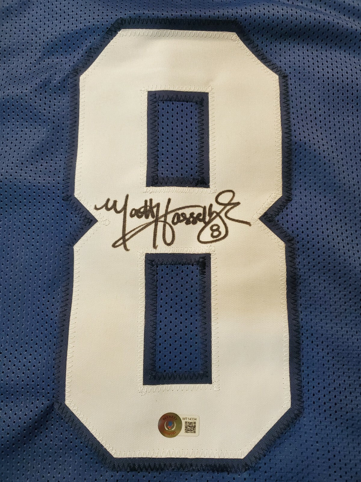 Seattle Seahawks Matt Hasselbeck Autographed Signed Jersey Bas Holo