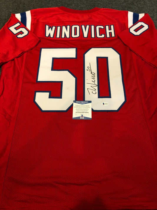 New England Patriots Chase Winovich Autographed Signed Jersey Beckett Coa