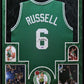 Suede Framed Boston Celtics Bill Russell Autograph Signed Jersey Hollywood Holo