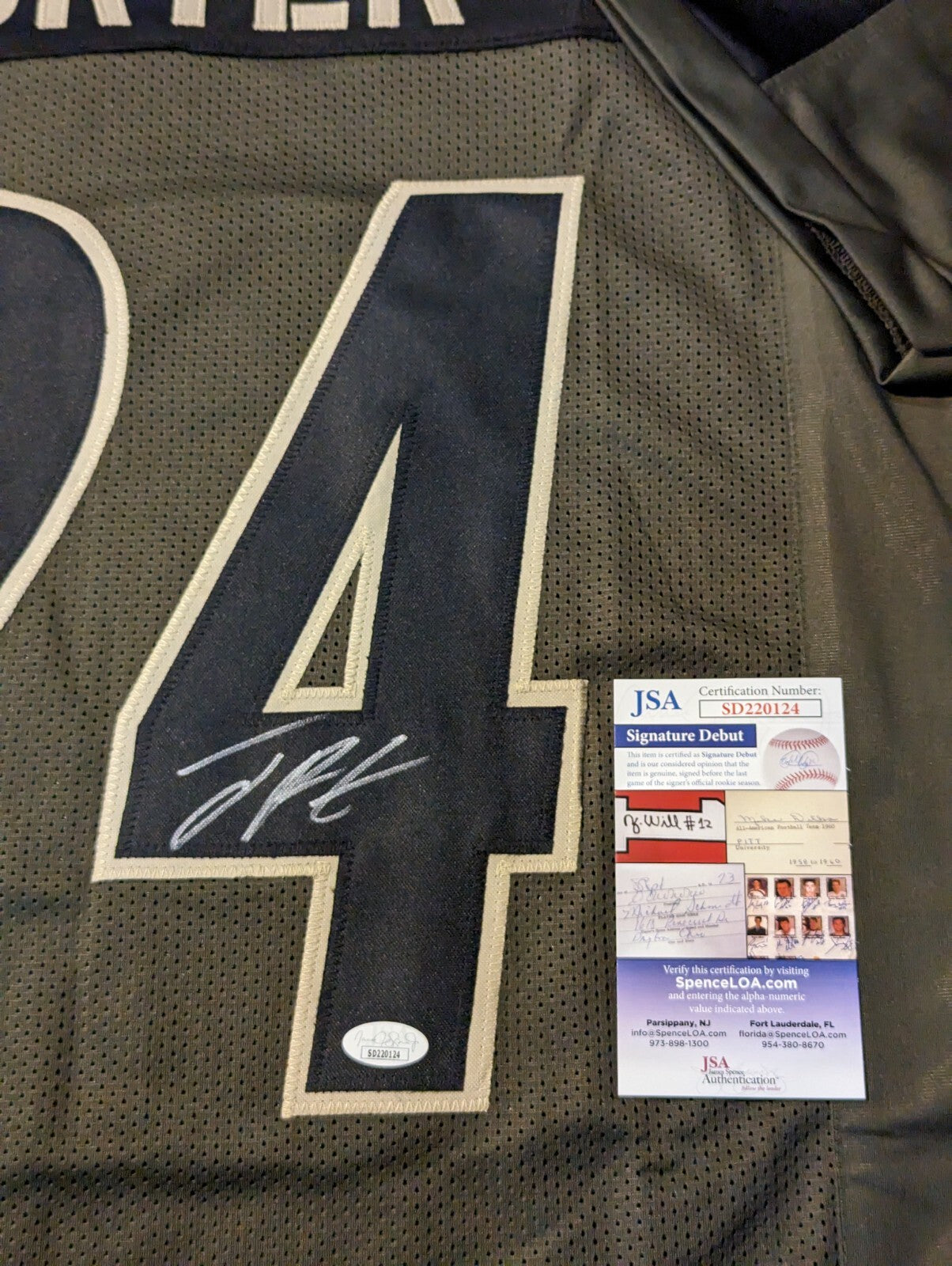 Pittsburgh Steelers Joey Porter Jr Autographed Salute To Service Jersey Jsa Coa