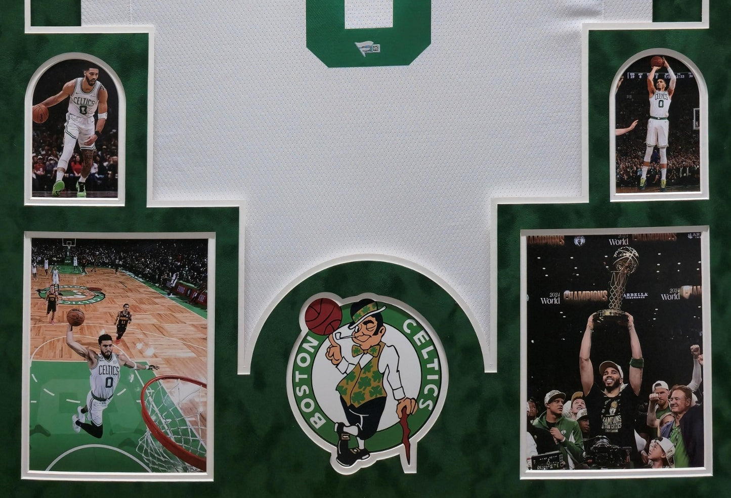 Framed In Suede Boston Celtics Jayson Tatum Autographed Jersey Fanatics Holo