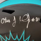 Miami Dolphins Oj Mcduffie Signed Insc Full Size Eclipse Replica Helmet Jsa Coa