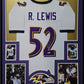 Framed Baltimore Ravens Ray Lewis Autographed Signed Jersey Beckett Holo