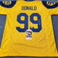 Los Angeles Rams Aaron Donald Autographed Signed Jersey Jsa Coa