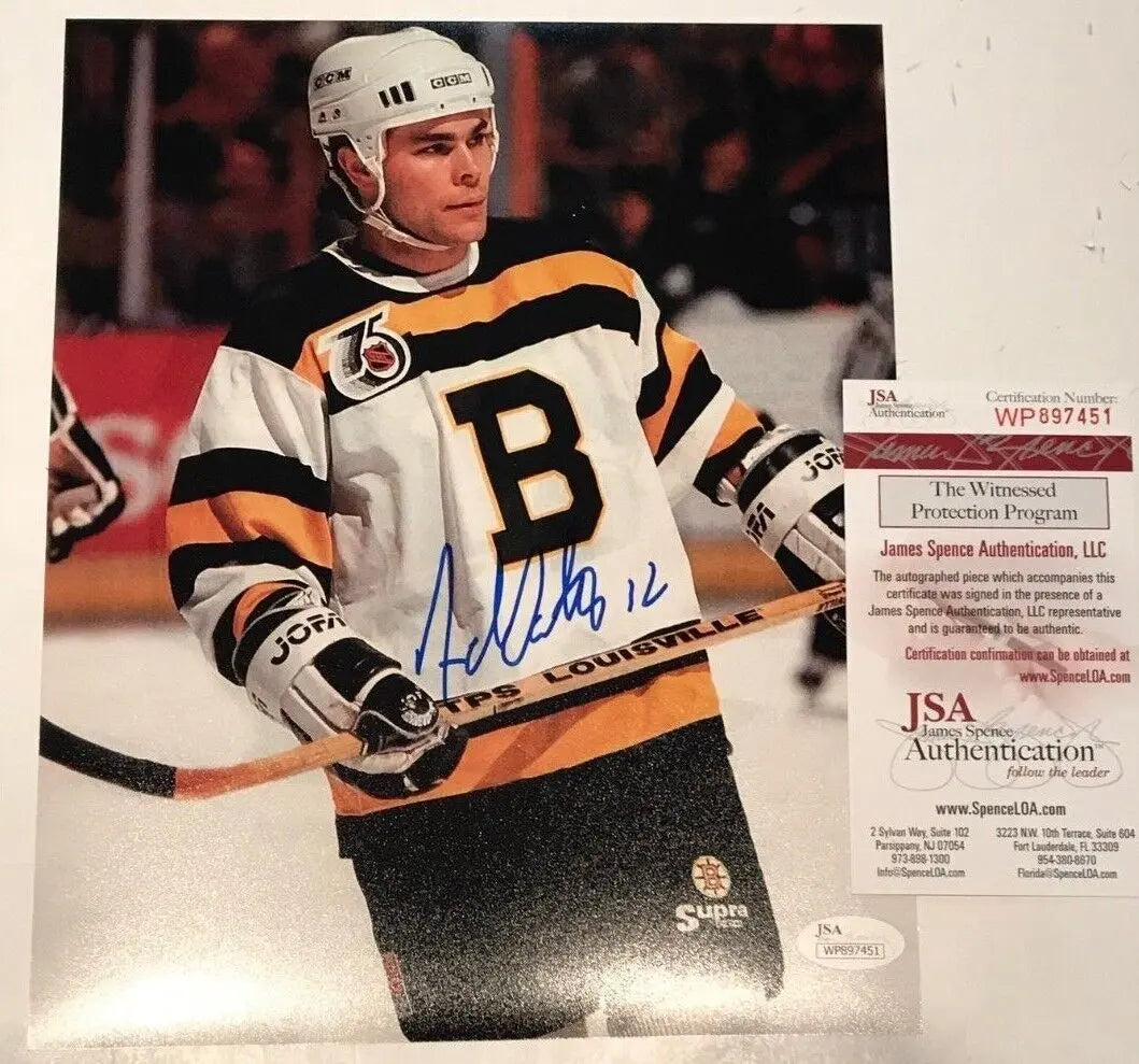 MVP Authentics Adam Oates Autographed Signed Boston Bruins 8X10 Photo Jsa Coa 31.50 sports jersey framing , jersey framing
