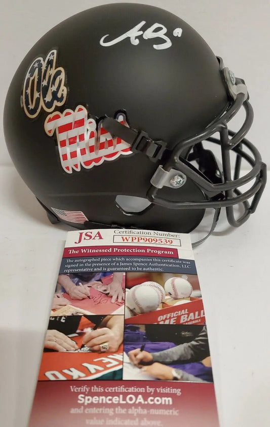 MVP Authentics Aj Brown Autographed Signed Ole Miss Rebels Mini Helmet Jsa Coa 116.10 sports jersey framing , jersey framing