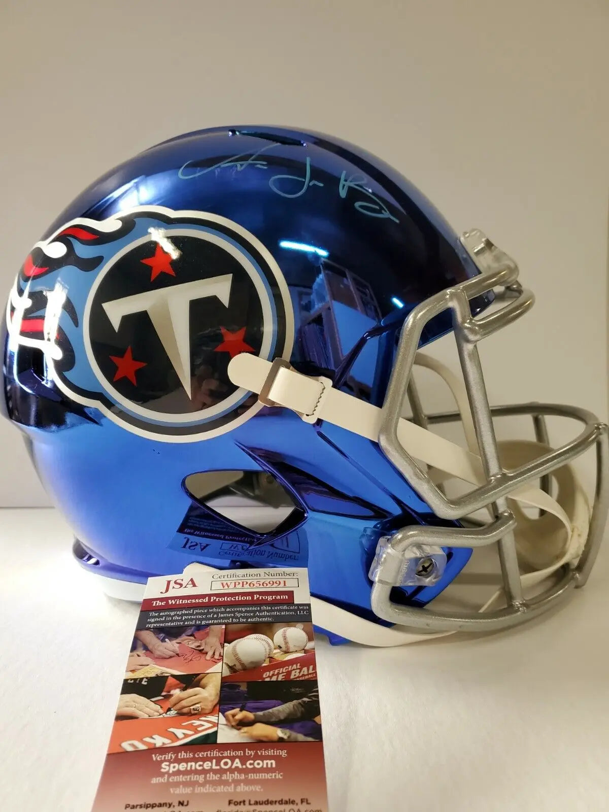 MVP Authentics Aj Brown Signed Inscrib Tennessee Titans Chrome Replica Full Size Helmet Jsa Coa 449.10 sports jersey framing , jersey framing