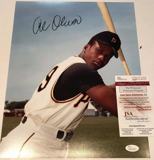 MVP Authentics Al Oliver Autographed Signed Pittsburgh Pirates 11X14 Photo Jsa  Coa 45 sports jersey framing , jersey framing