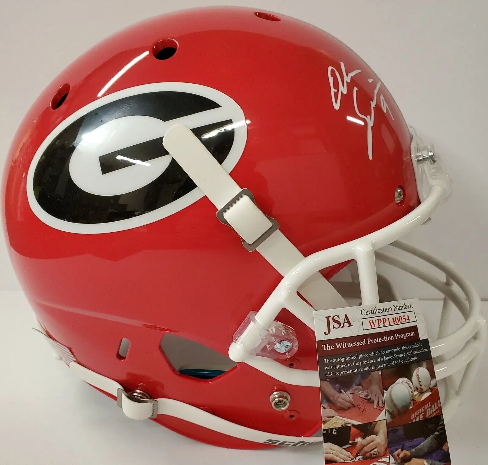 MVP Authentics Alec Ogletree Autographed Signed Georgia Bulldogs Full Size Helmet Jsa Coa 188.10 sports jersey framing , jersey framing