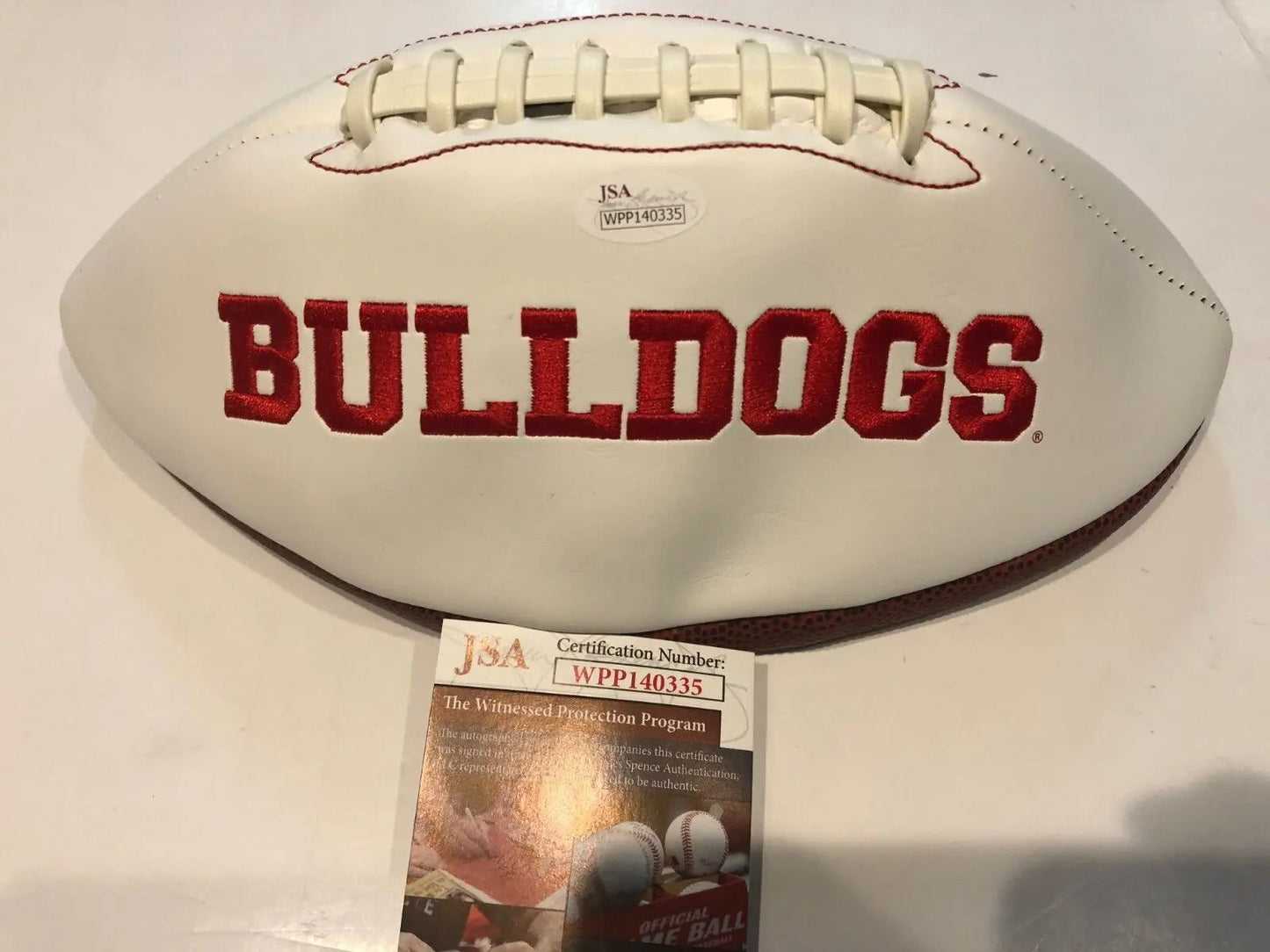 MVP Authentics Alec Ogletree Autographed Signed Georgia Bulldogs Logo Football Jsa Coa 99 sports jersey framing , jersey framing