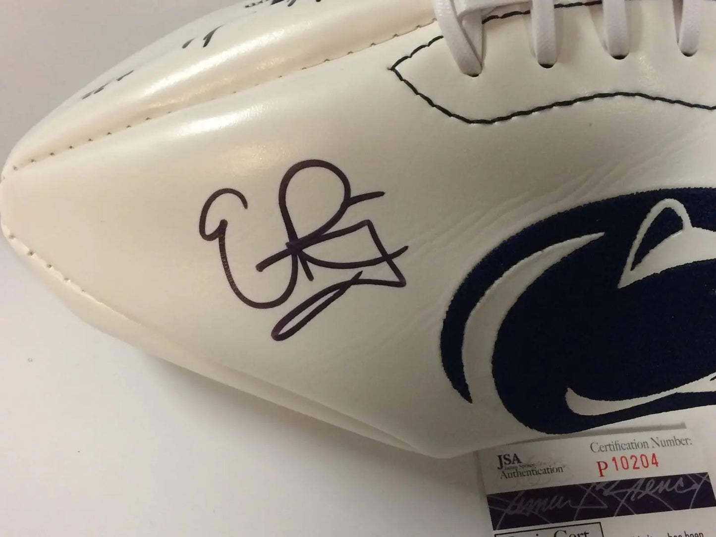 MVP Authentics All Time Rushing Leaders Autographed Signed Penn State Logo Football Jsa Coa 225 sports jersey framing , jersey framing