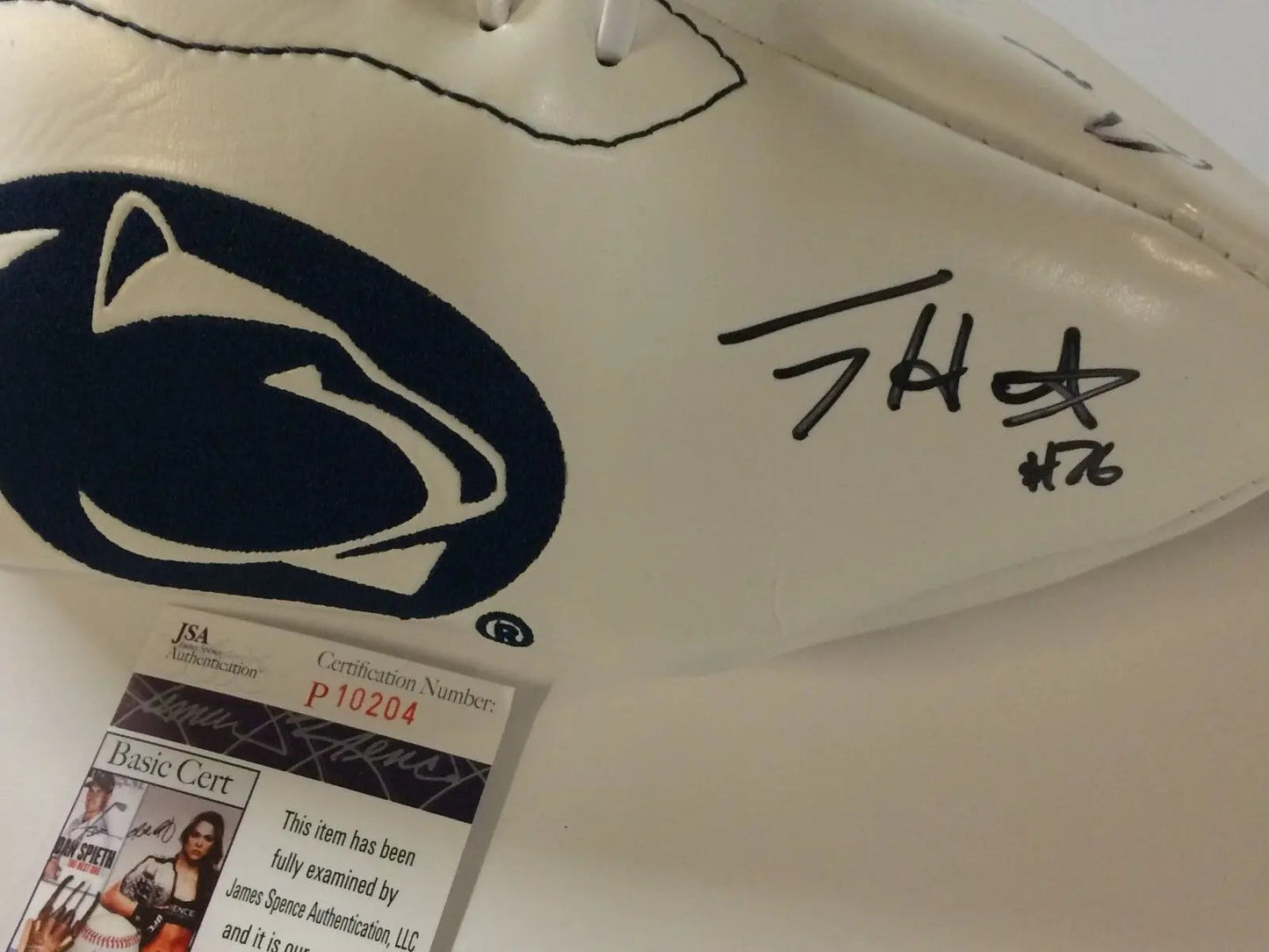 MVP Authentics All Time Rushing Leaders Autographed Signed Penn State Logo Football Jsa Coa 225 sports jersey framing , jersey framing