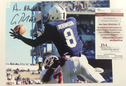 MVP Authentics Allen Robinson Autographed Inscribed Signed Penn State 8X10 Photo Jsa  Coa 67.50 sports jersey framing , jersey framing