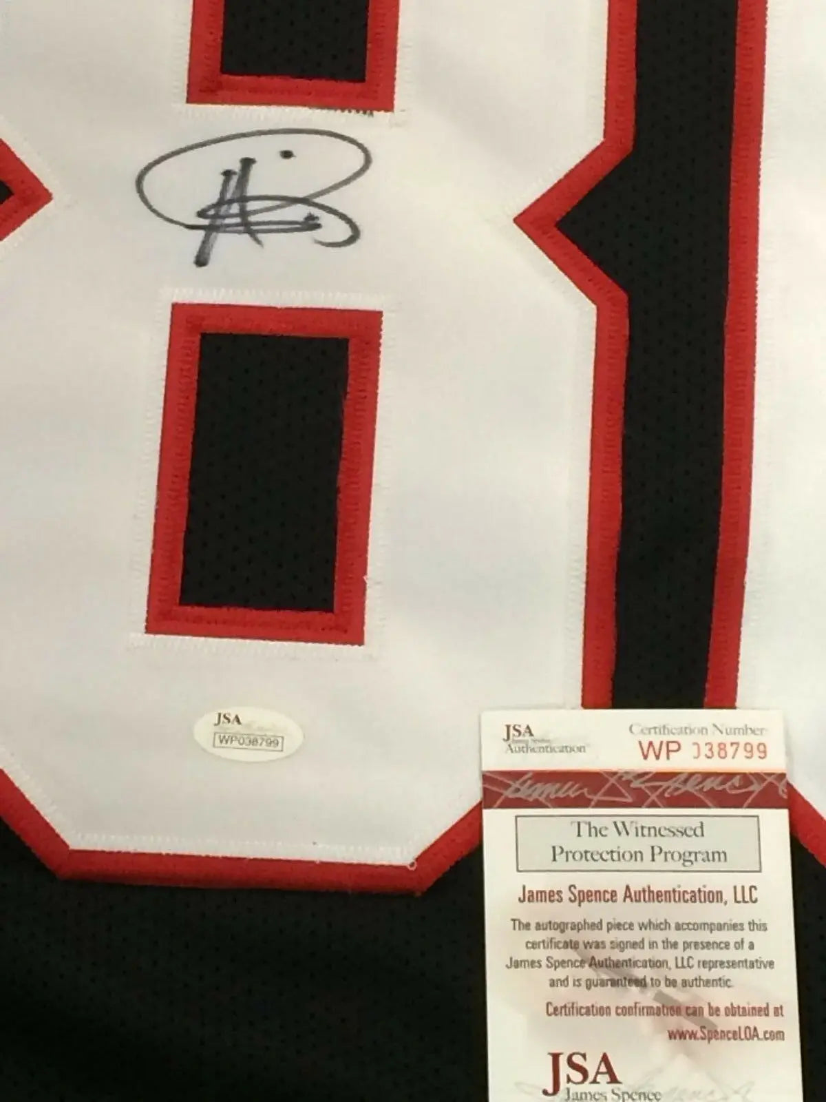MVP Authentics Andre Rison Autographed Signed  Atlanta Falcons Jersey Jsa Coa 98.10 sports jersey framing , jersey framing