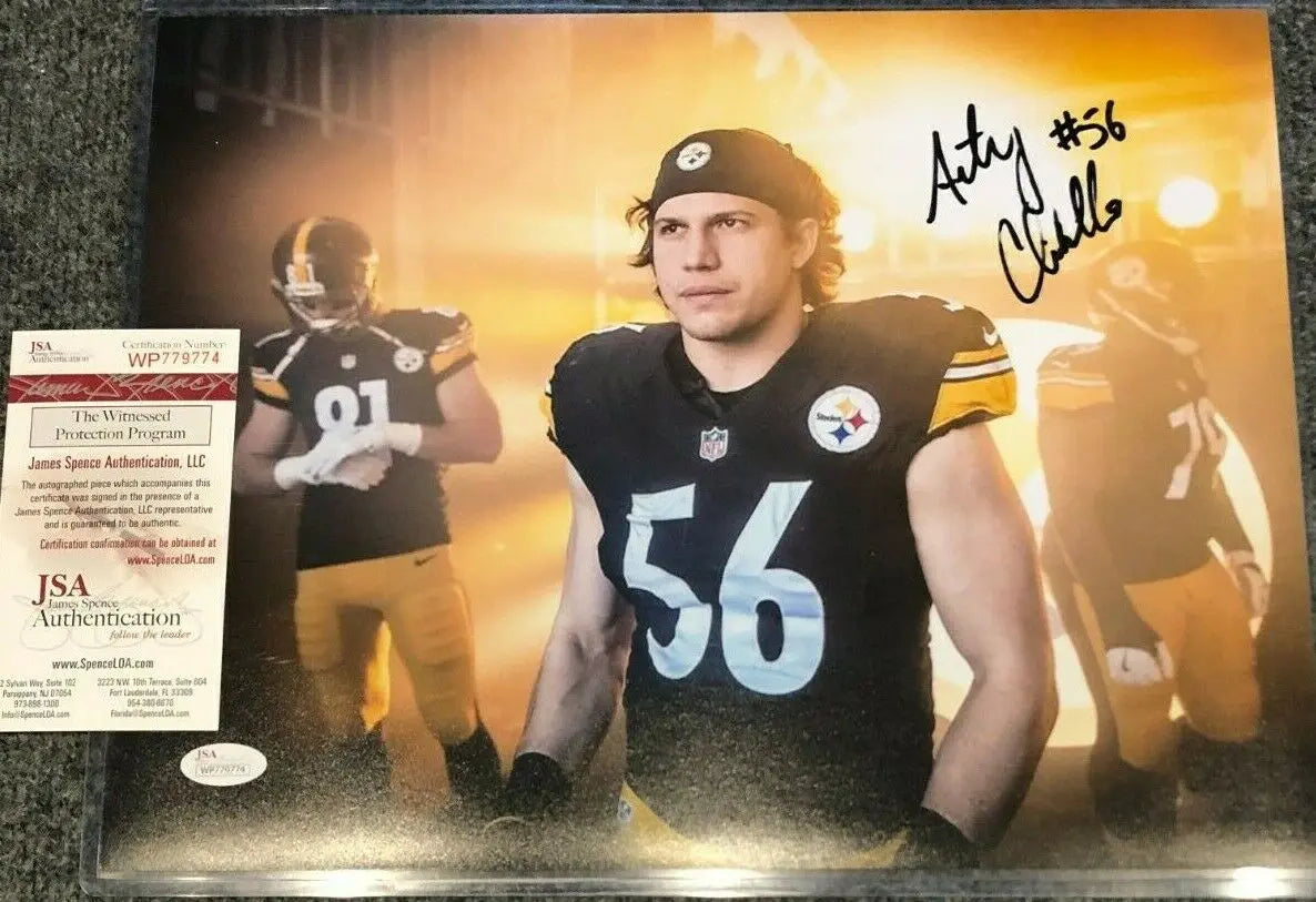 MVP Authentics Anthony Chickillo Autographed Signed Pittsburgh Steelers 11X14 Photo Jsa Coa 17.10 sports jersey framing , jersey framing