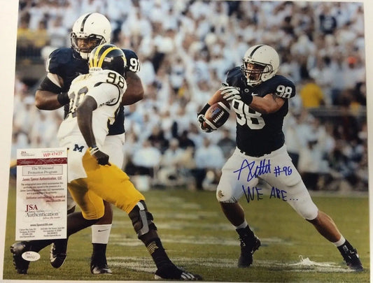 MVP Authentics Anthony Zettel Autographed Signed Insc. Penn State 16X20 Photo Jsa  Coa 90 sports jersey framing , jersey framing