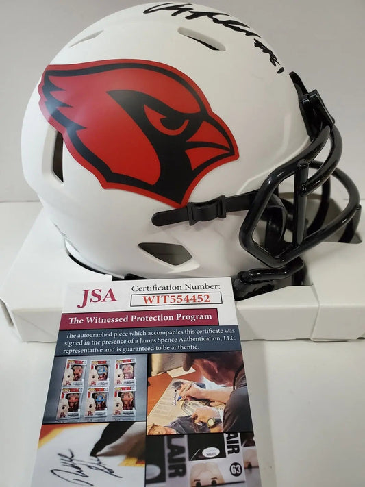 MVP Authentics Arizona Cardinals Anquan Boldin Autographed Lunar Eclipse Mini Helmet Jsa Coa 134.10 sports jersey framing , jersey framing