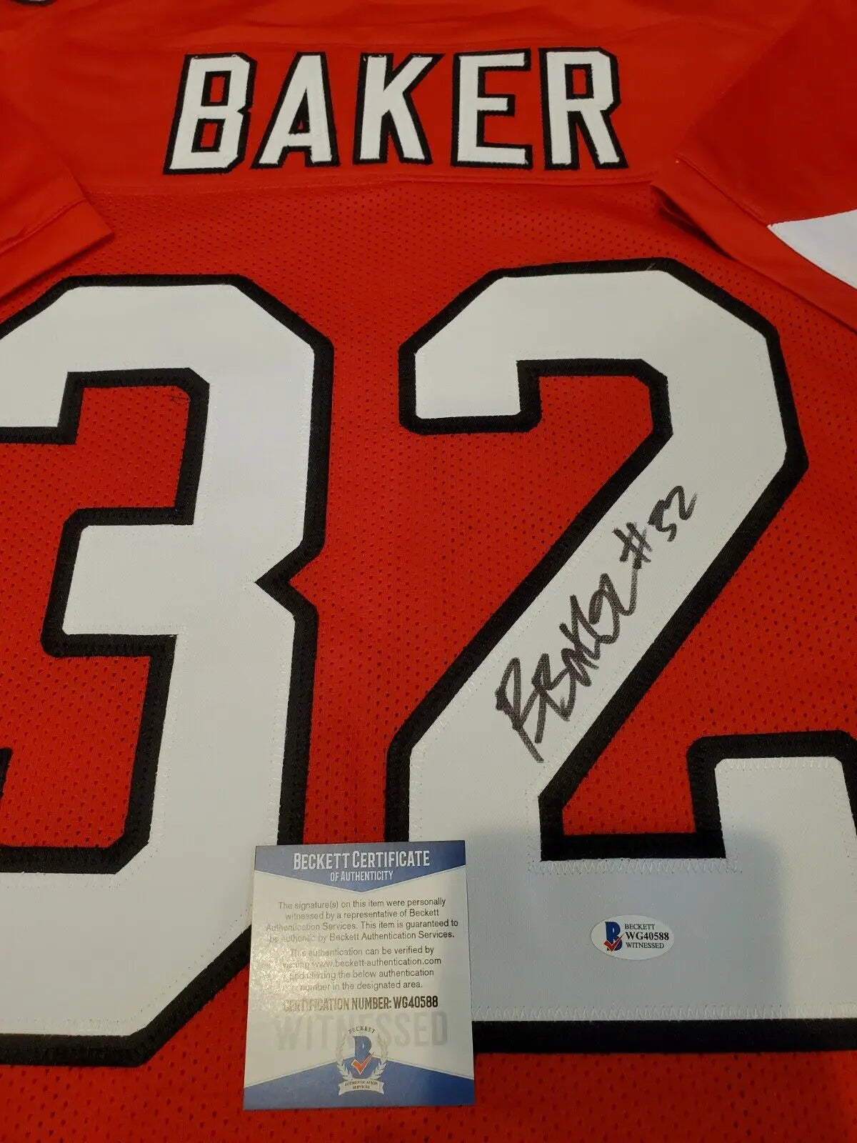 MVP Authentics Arizona Cardinals Budda Baker Autographed Signed Jersey Beckett Coa 170.10 sports jersey framing , jersey framing
