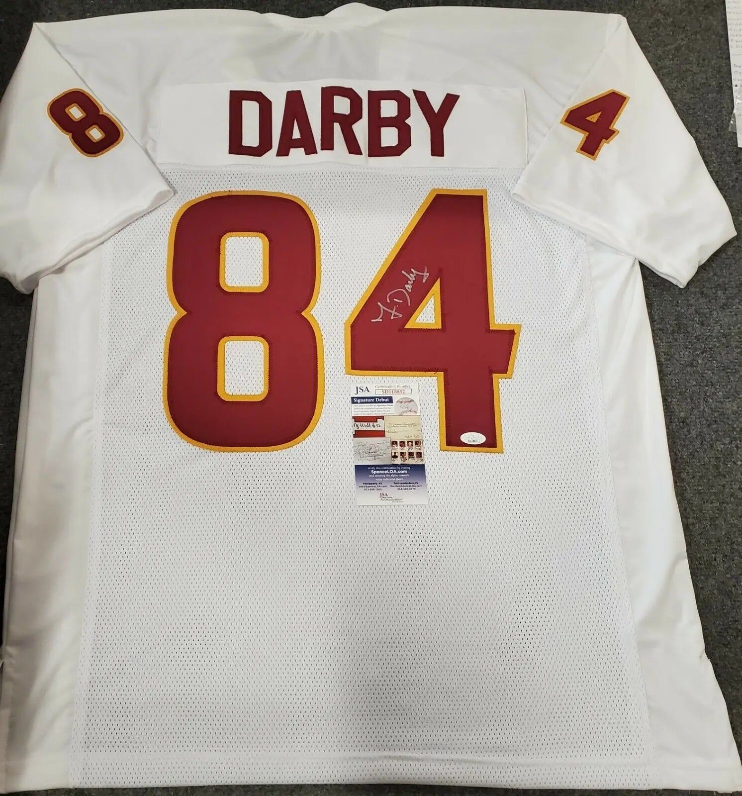 MVP Authentics Arizona State Sun Devils Frank Darby Autographed Signed Jersey Jsa Coa 107.10 sports jersey framing , jersey framing