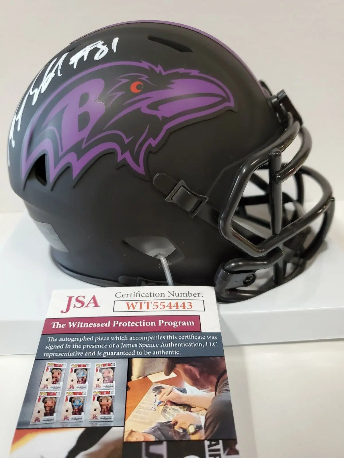 MVP Authentics Baltimore Ravens Anquan Boldin Autographed Eclipse Mini Helmet Jsa Coa 125.10 sports jersey framing , jersey framing