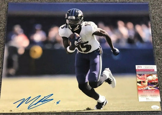 MVP Authentics Baltimore Ravens Marquise Brown Autographed Signed 16X20 Photo Jsa  Coa 89.10 sports jersey framing , jersey framing